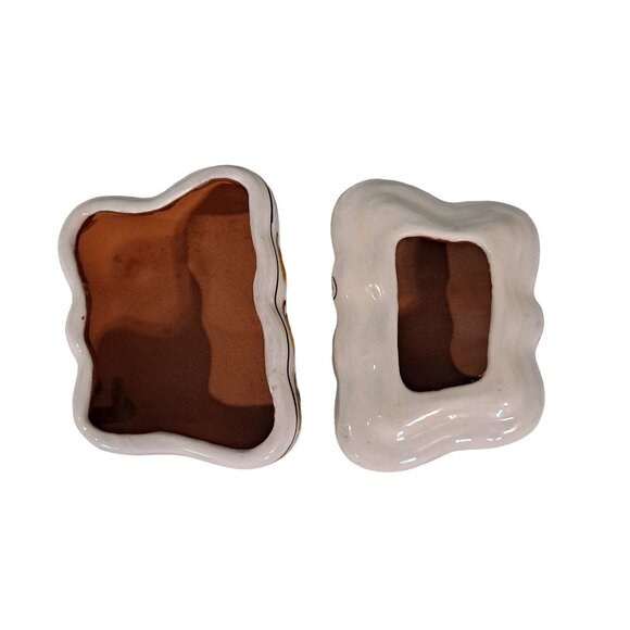 Mexican Pottery Butterfly Trinket Box Dia de los Muertos GLOWS - Picture 5 of 10